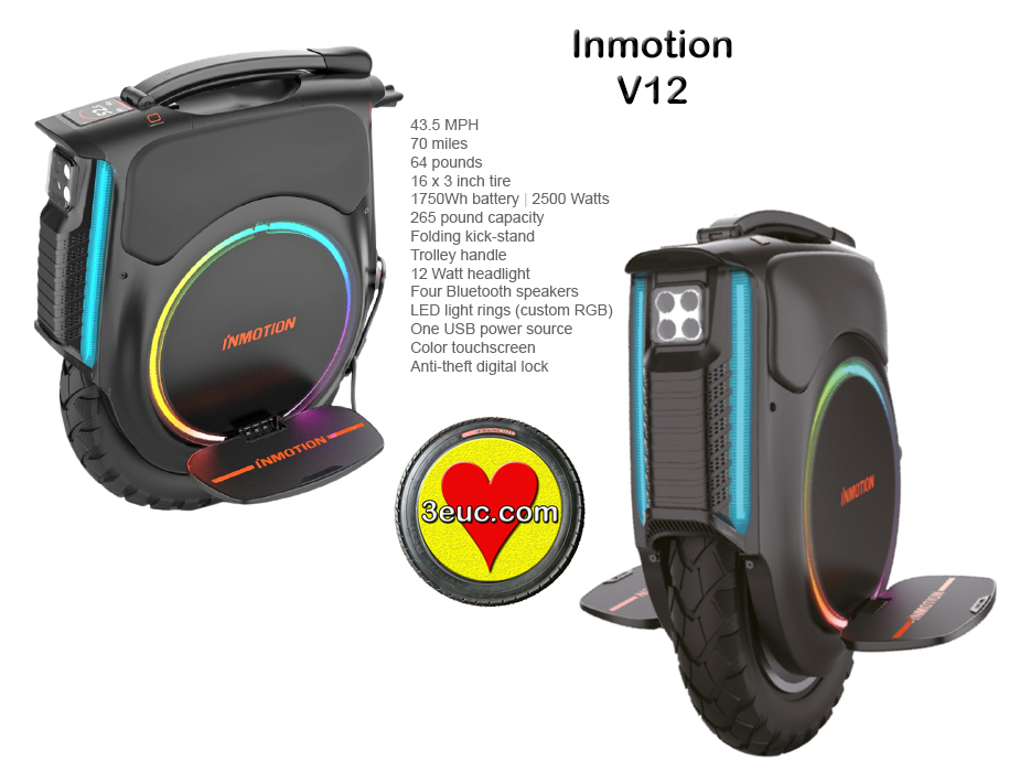 3euc Inmotion V12 EUC (electric unicycle)